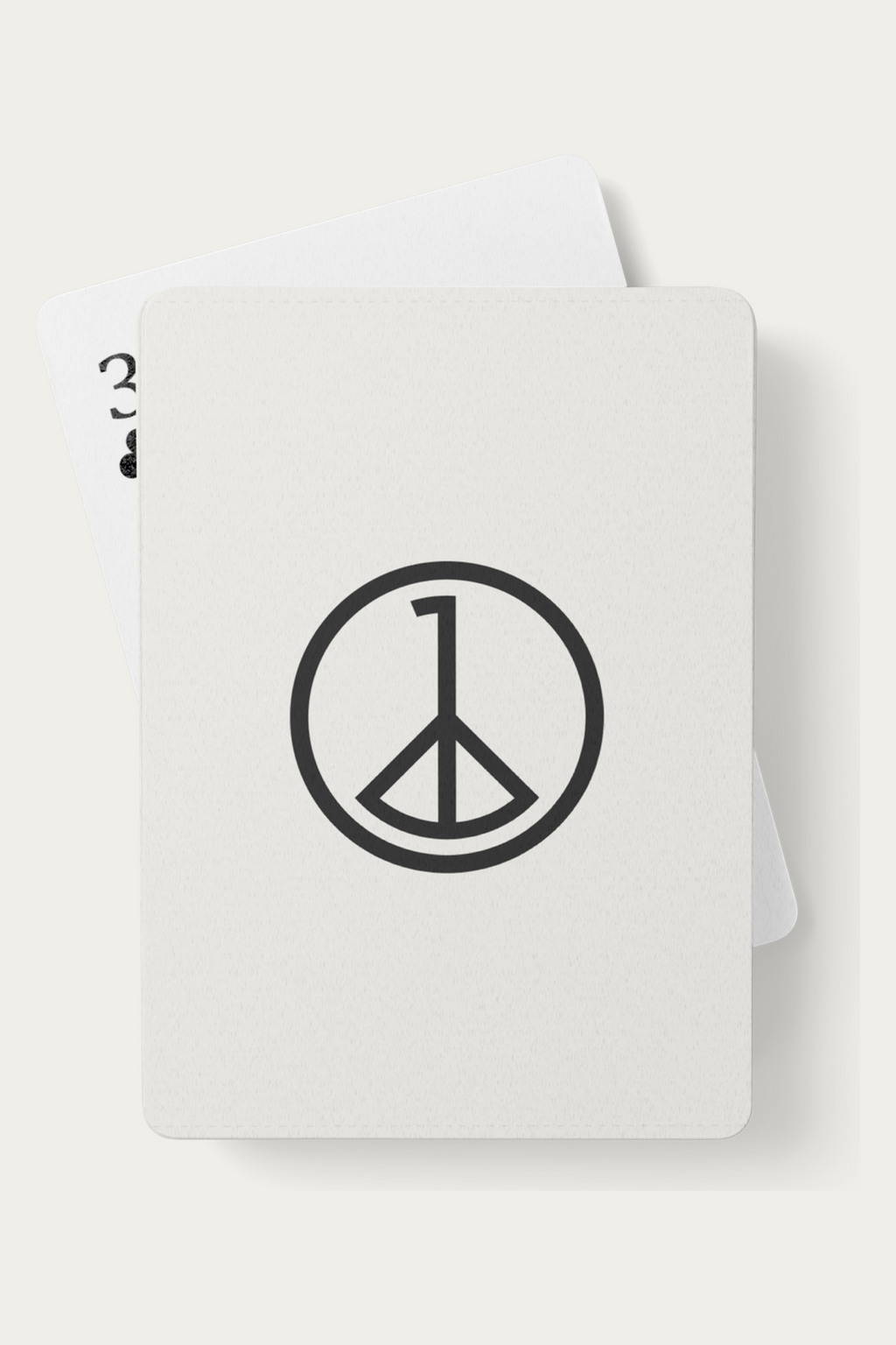 Playing Cards, White by Andre Blunt, fanned to show a card face, on a Cloud White ground