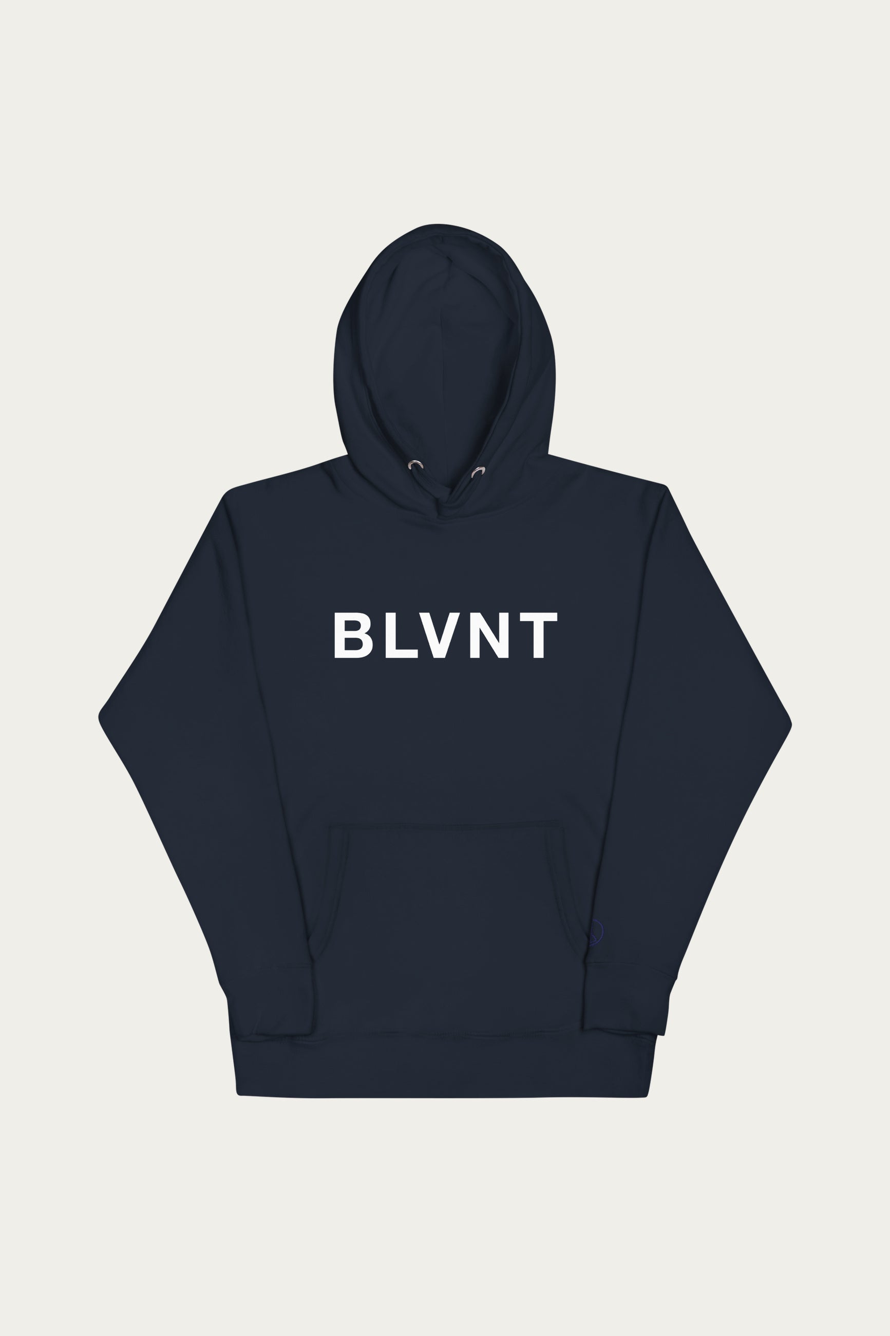 Andre Blunt graphic pullover hoodie in navy