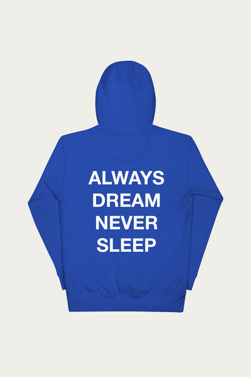 Andre Blunt statement hoodie in royal blue, back