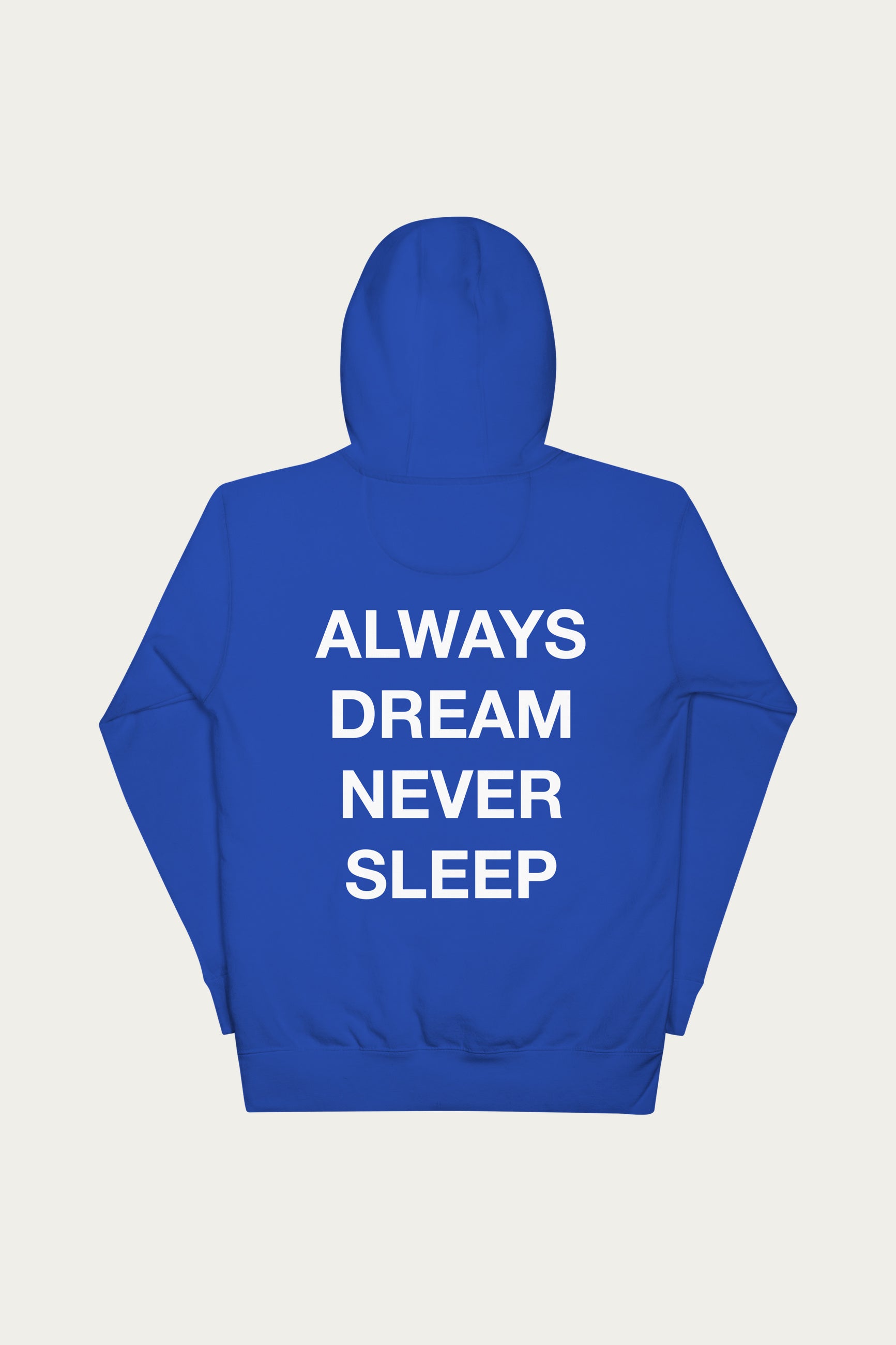 Andre Blunt statement hoodie in royal blue, back