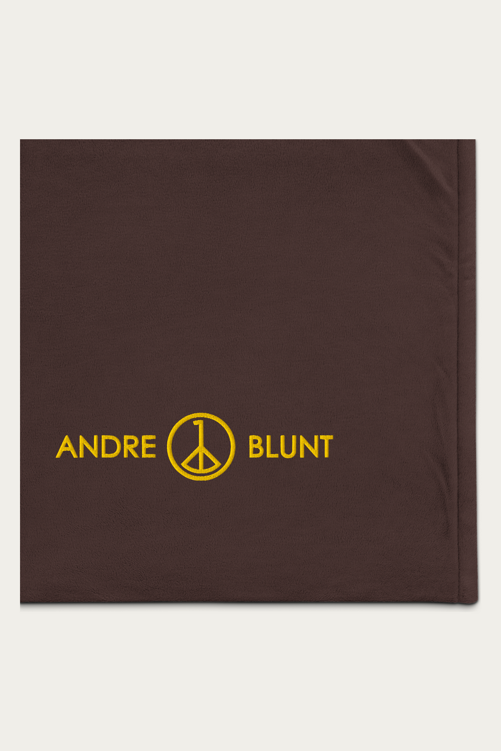 Sherpa Blanket, Brown by Andre Blunt, detail, on a Cloud White ground