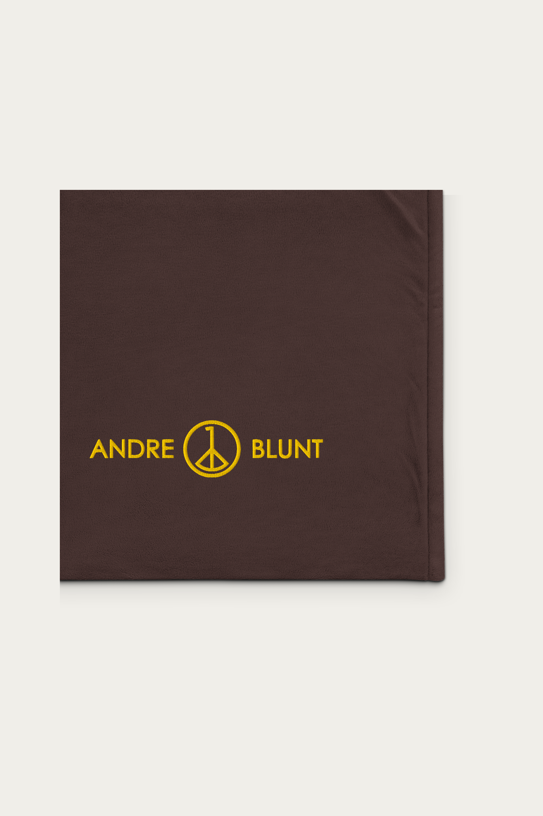 Sherpa Blanket, Brown by Andre Blunt, detail, on a Cloud White ground