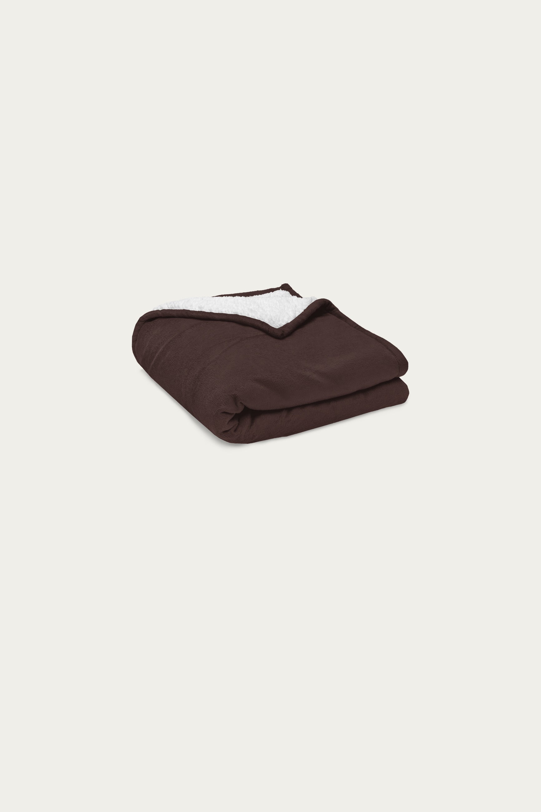 Andre Blunt sherpa blanket in fireside brown
