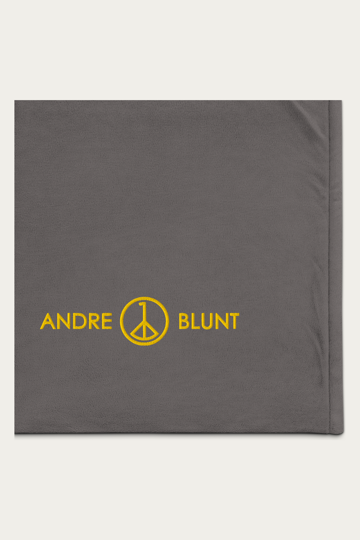 Sherpa Blanket, Grey by Andre Blunt, detail, on a Cloud White ground
