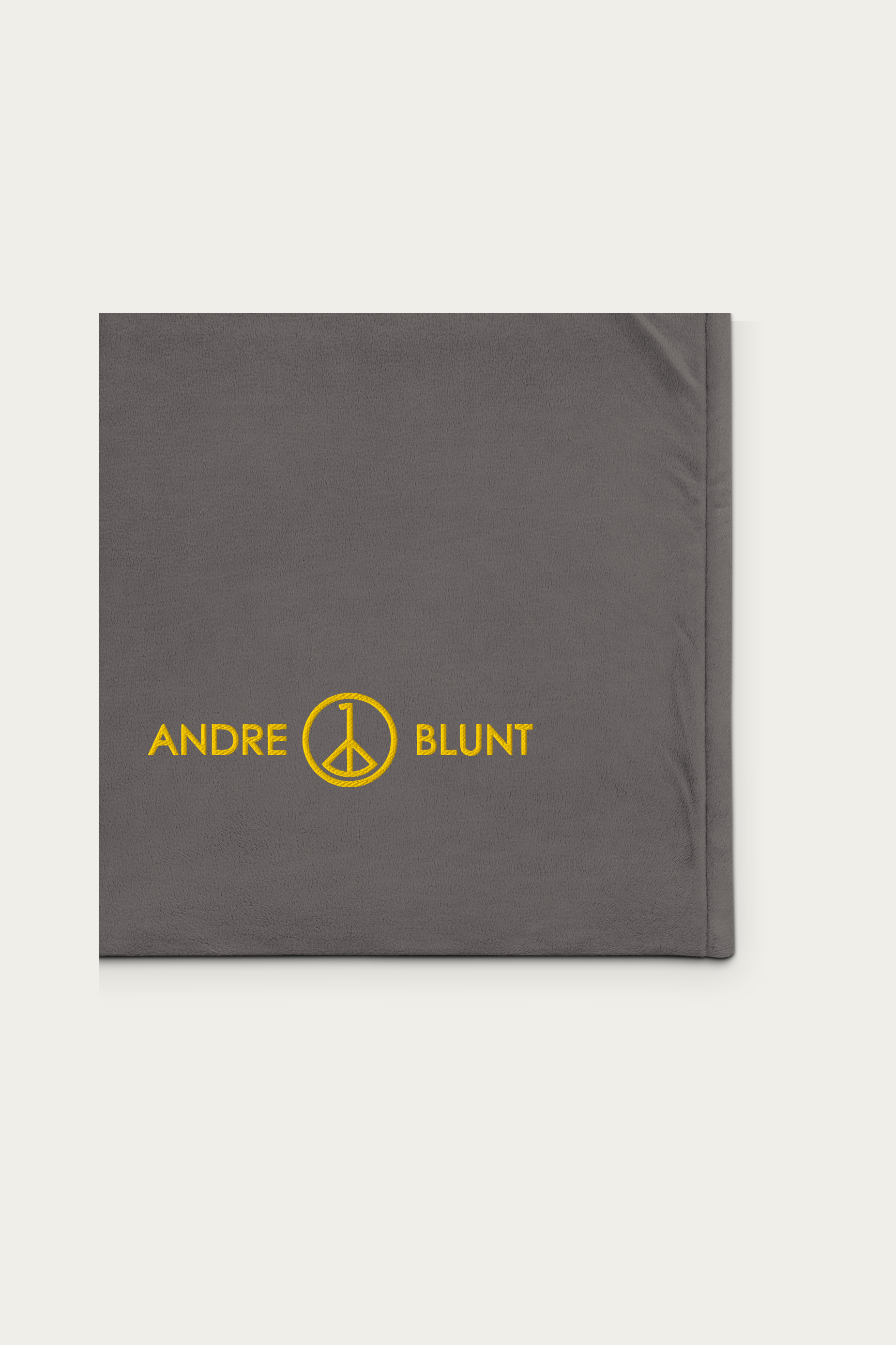 Sherpa Blanket, Grey by Andre Blunt, detail, on a Cloud White ground