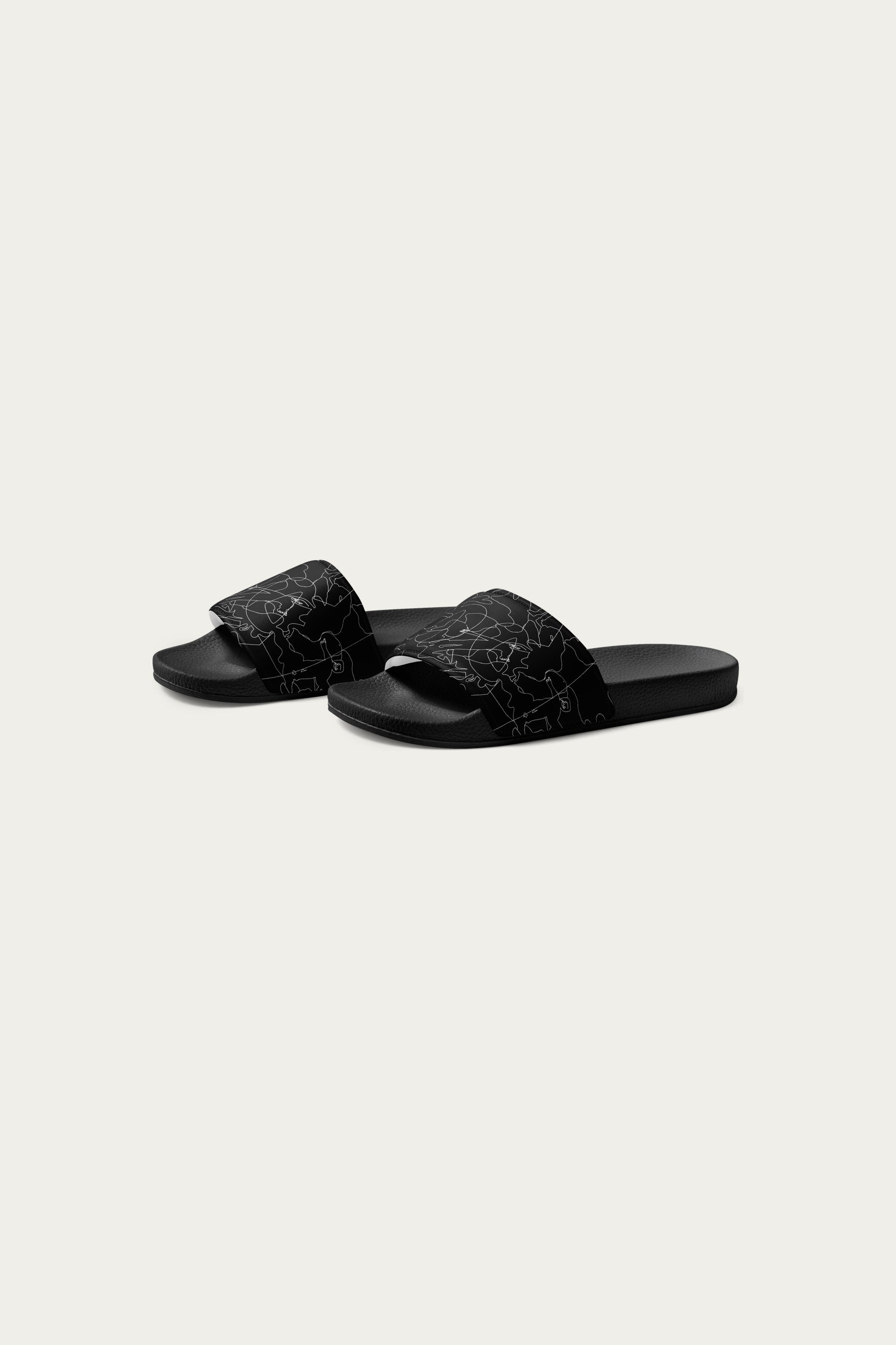 Andre Blunt slides in black, side