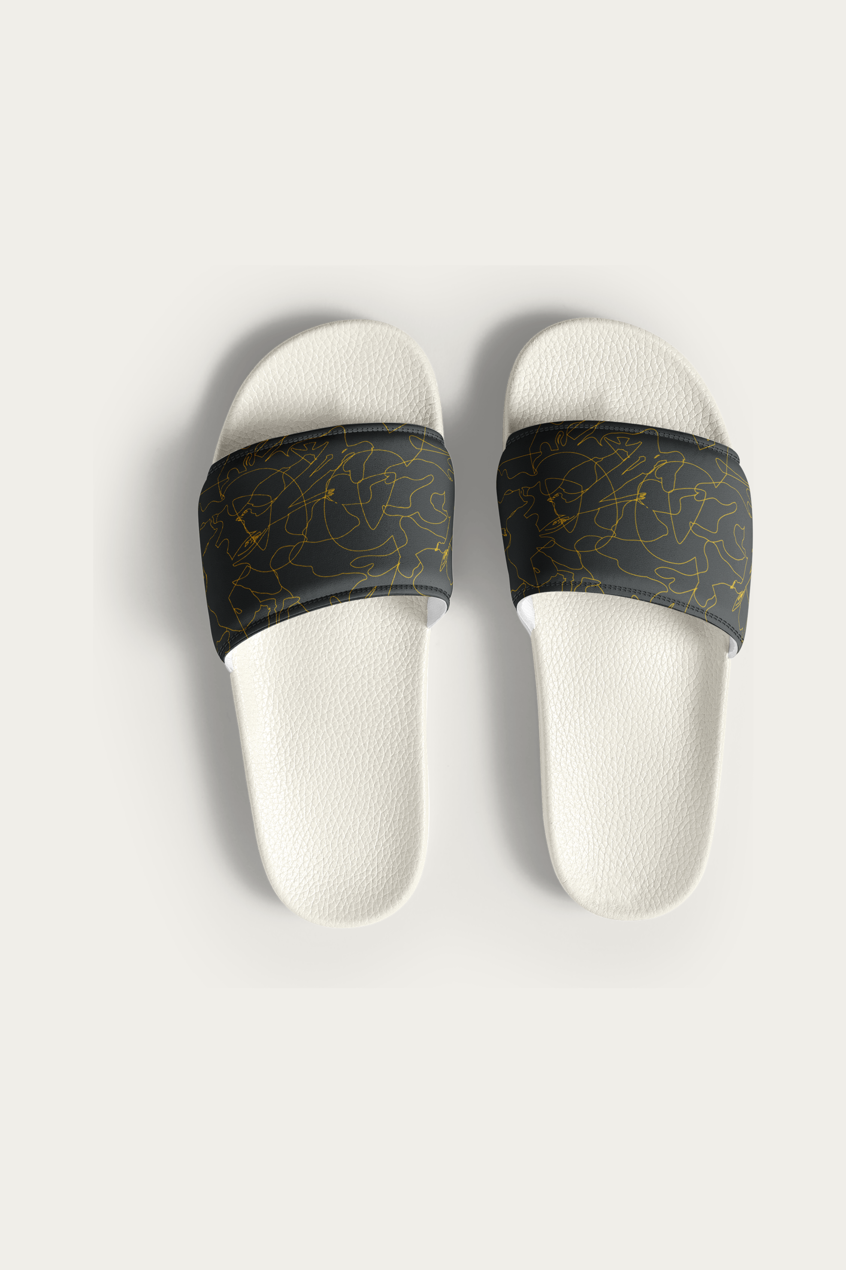 Slides, White by Andre Blunt, shown on a Cloud White ground
