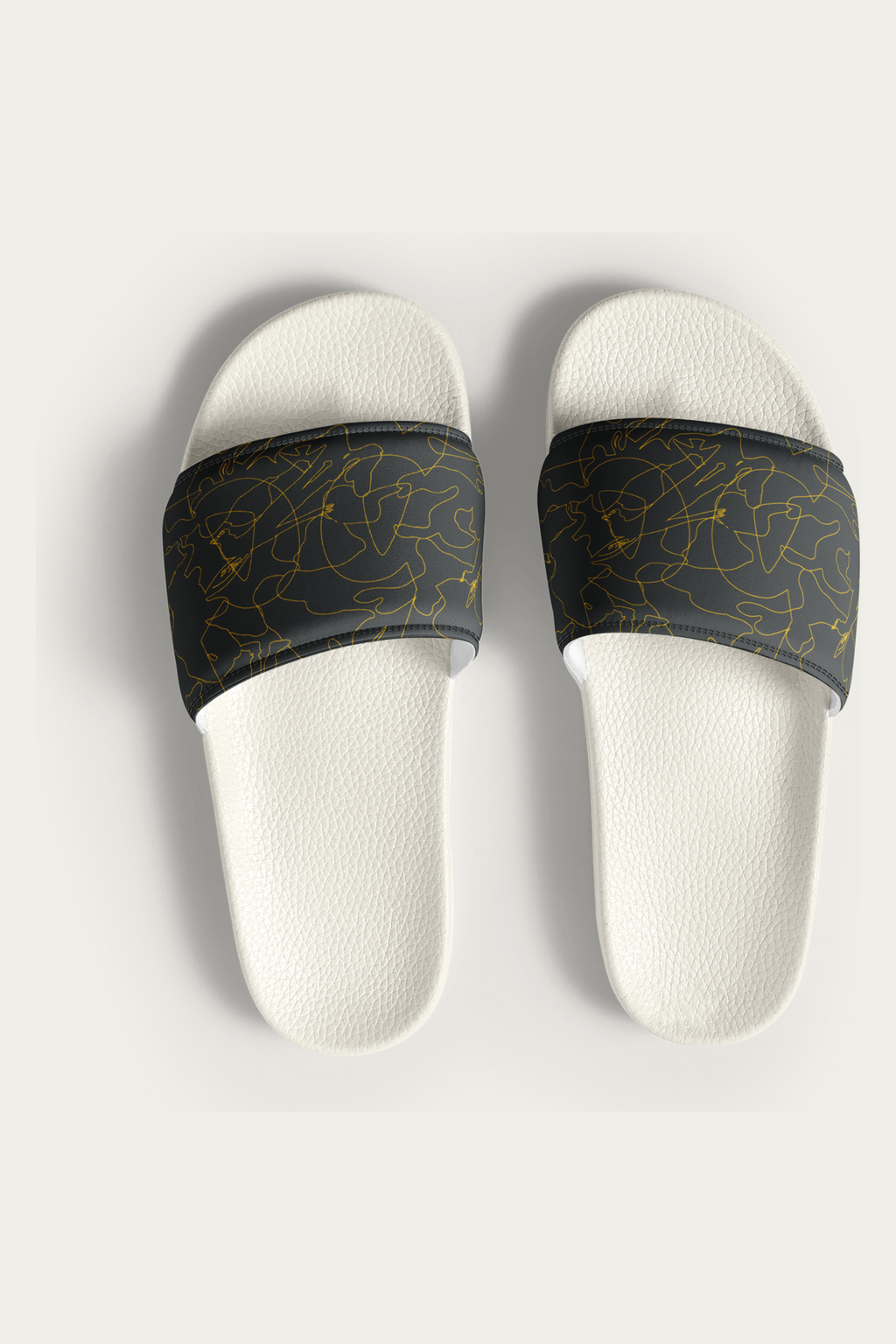 Slides, White by Andre Blunt, shown on a Cloud White ground