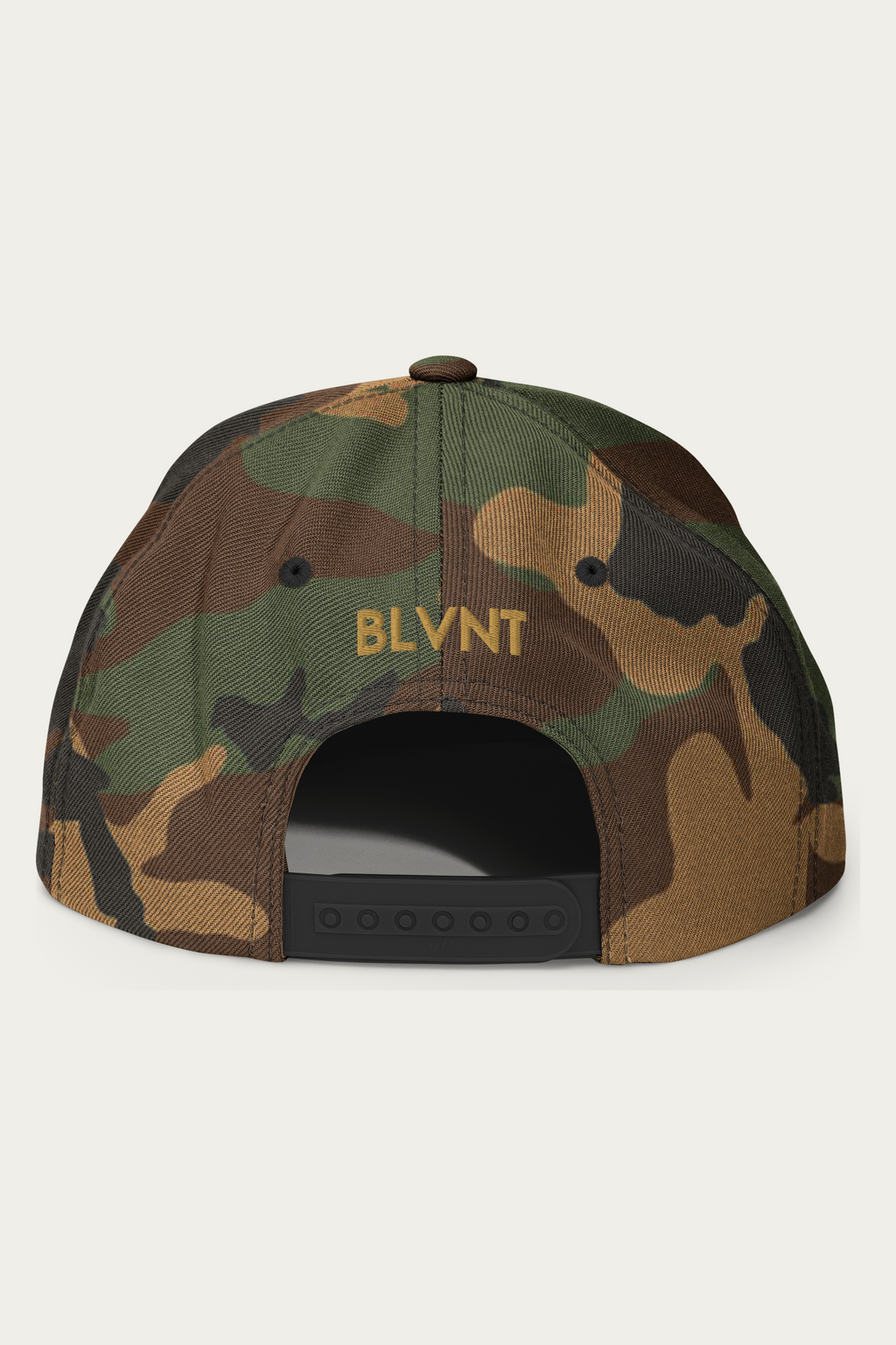Snapback Hat, Green Camo, back