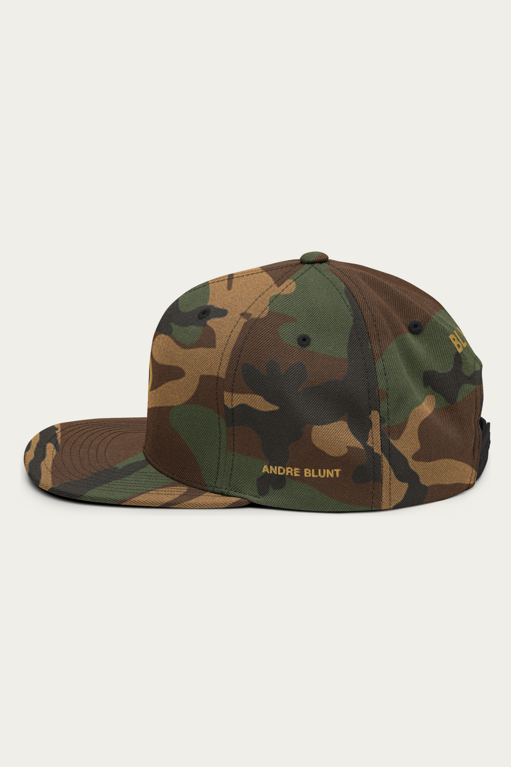 Snapback Hat, Green Camo, left