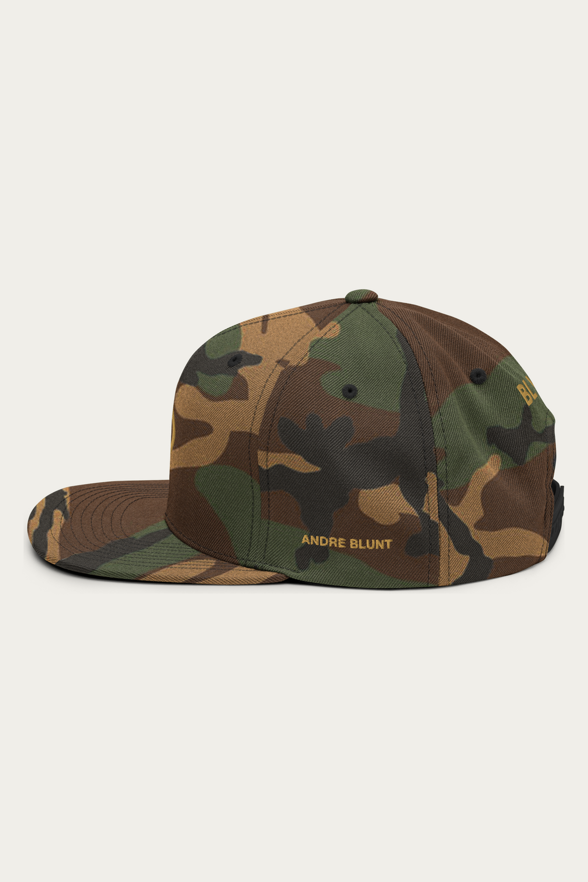 Snapback Hat, Green Camo, left