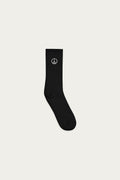 Andre Blunt embroidered crew socks in black