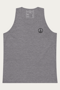 Tank Top, Grey by Andre Blunt, shown on a Cloud White ground