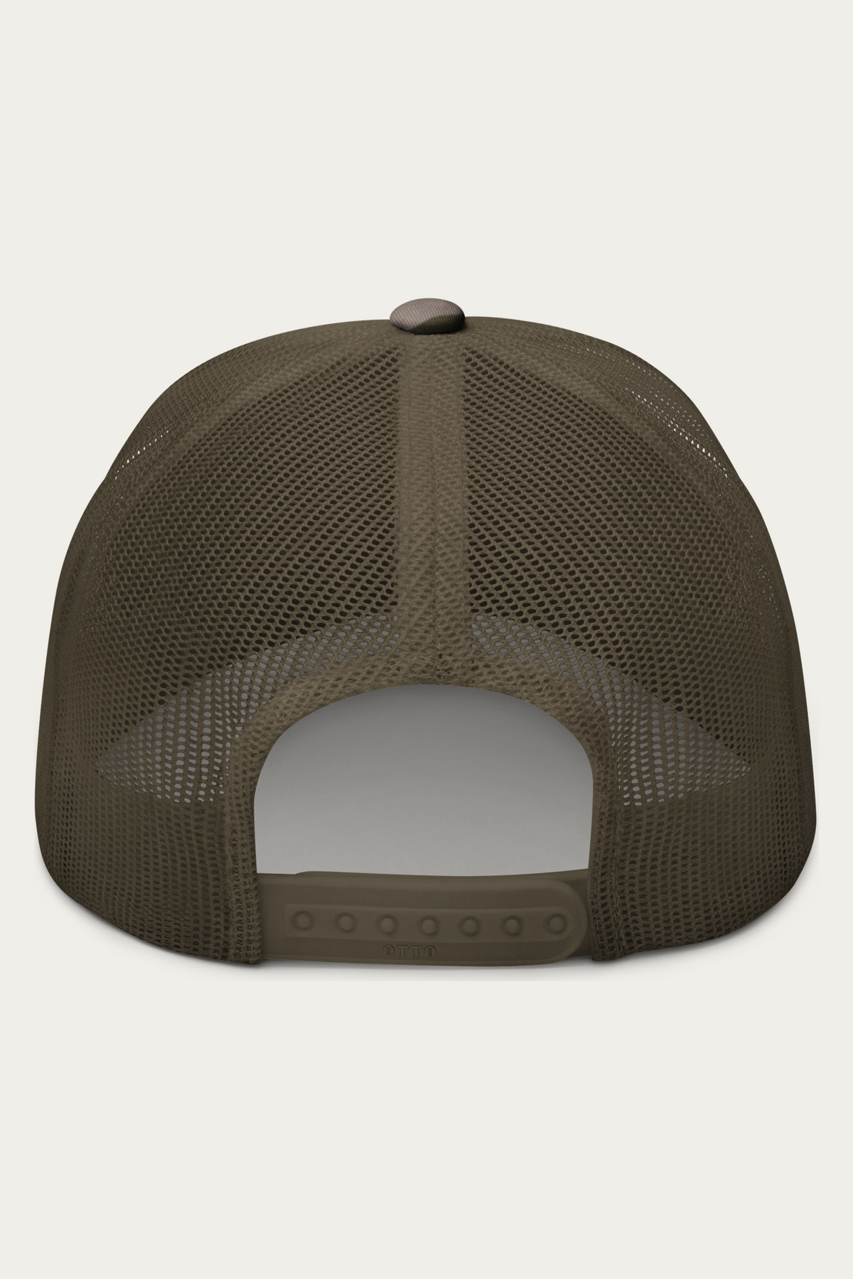 Trucker Hat, Olive Camo, back