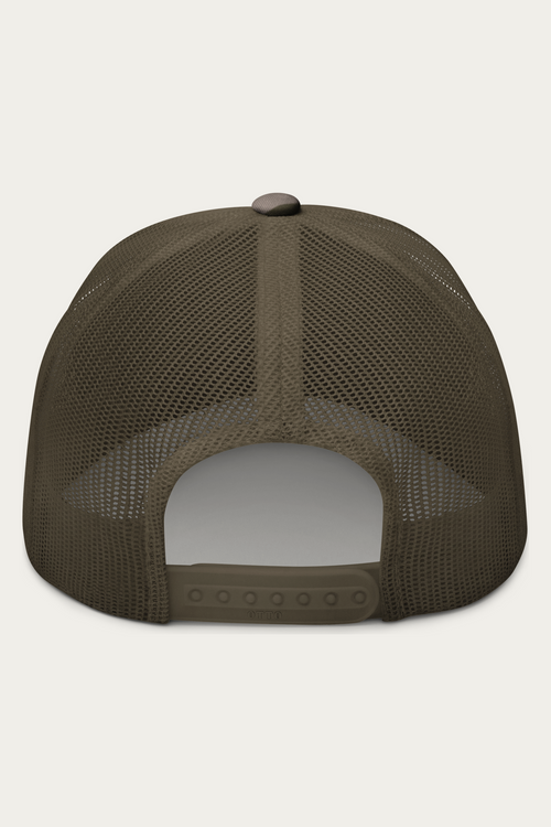Trucker Hat, Olive Camo, back