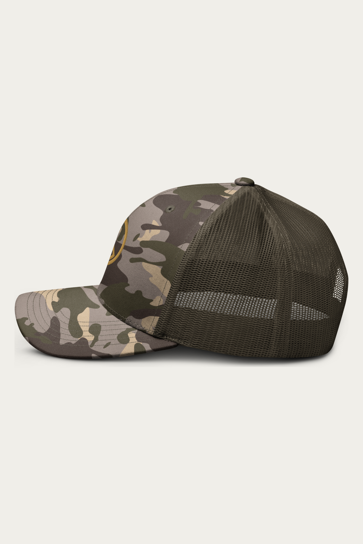 Trucker Hat, Olive Camo, left