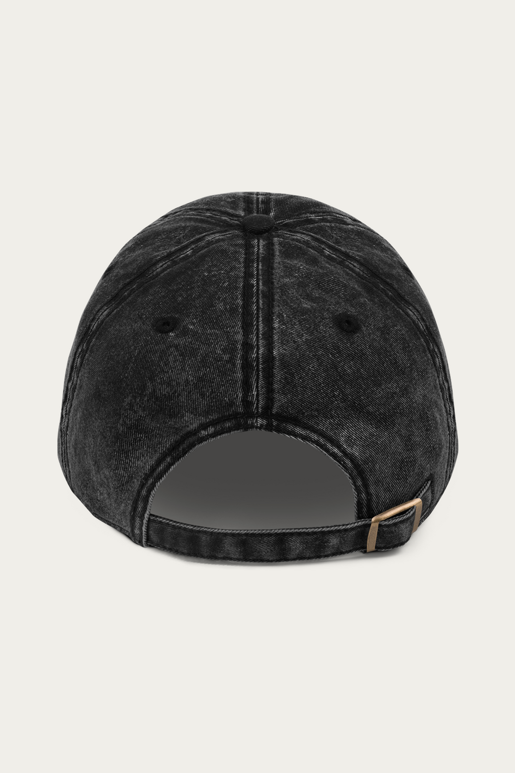 Vintage Cap, Black by Andre Blunt, from the back, on a Cloud White ground