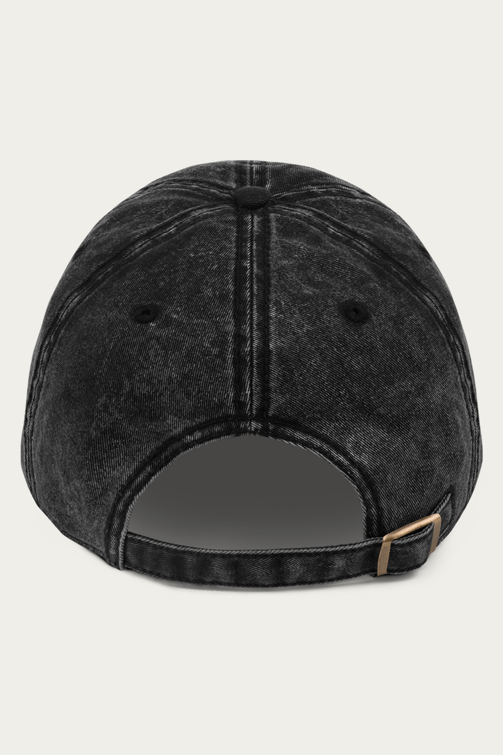 Vintage Cap, Black by Andre Blunt, from the back, on a Cloud White ground