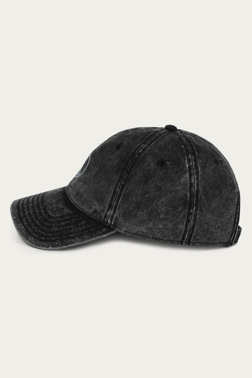 Vintage Cap, Black by Andre Blunt, from the left, on a Cloud White ground