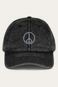 Vintage Cap, Black by Andre Blunt, shown on a Cloud White ground