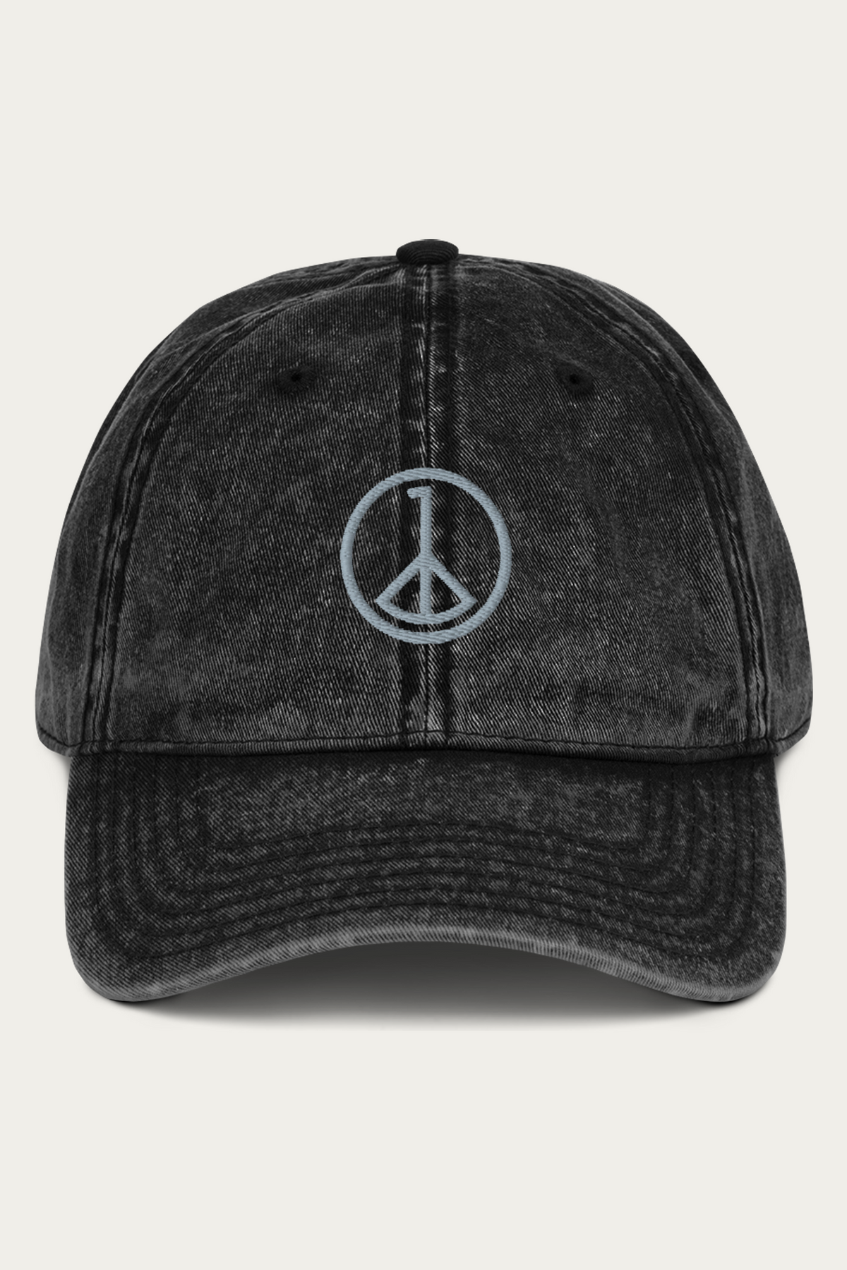 Vintage Cap, Black by Andre Blunt, shown on a Cloud White ground