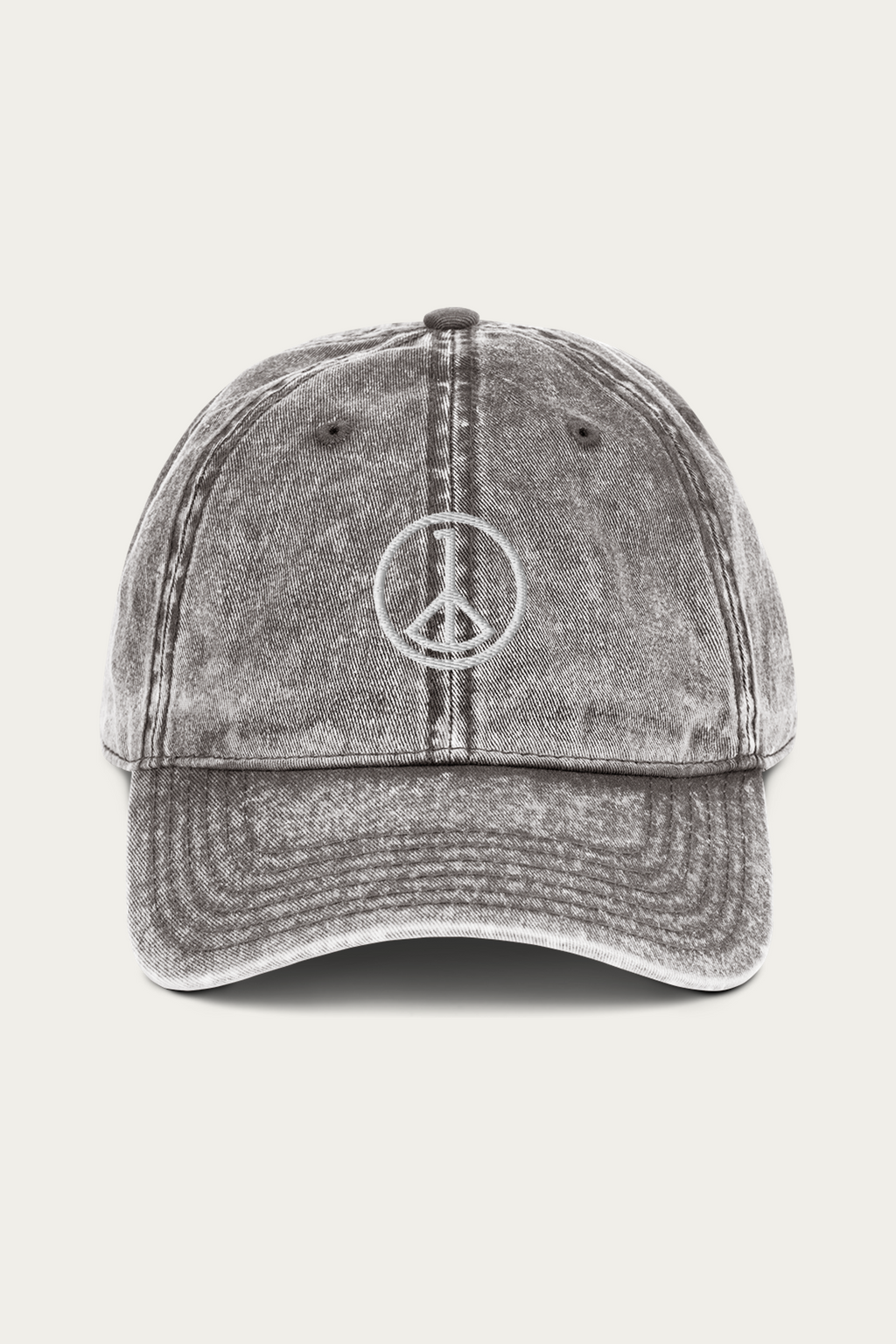 Vintage Cap, Charcoal by Andre Blunt, shown on a Cloud White ground