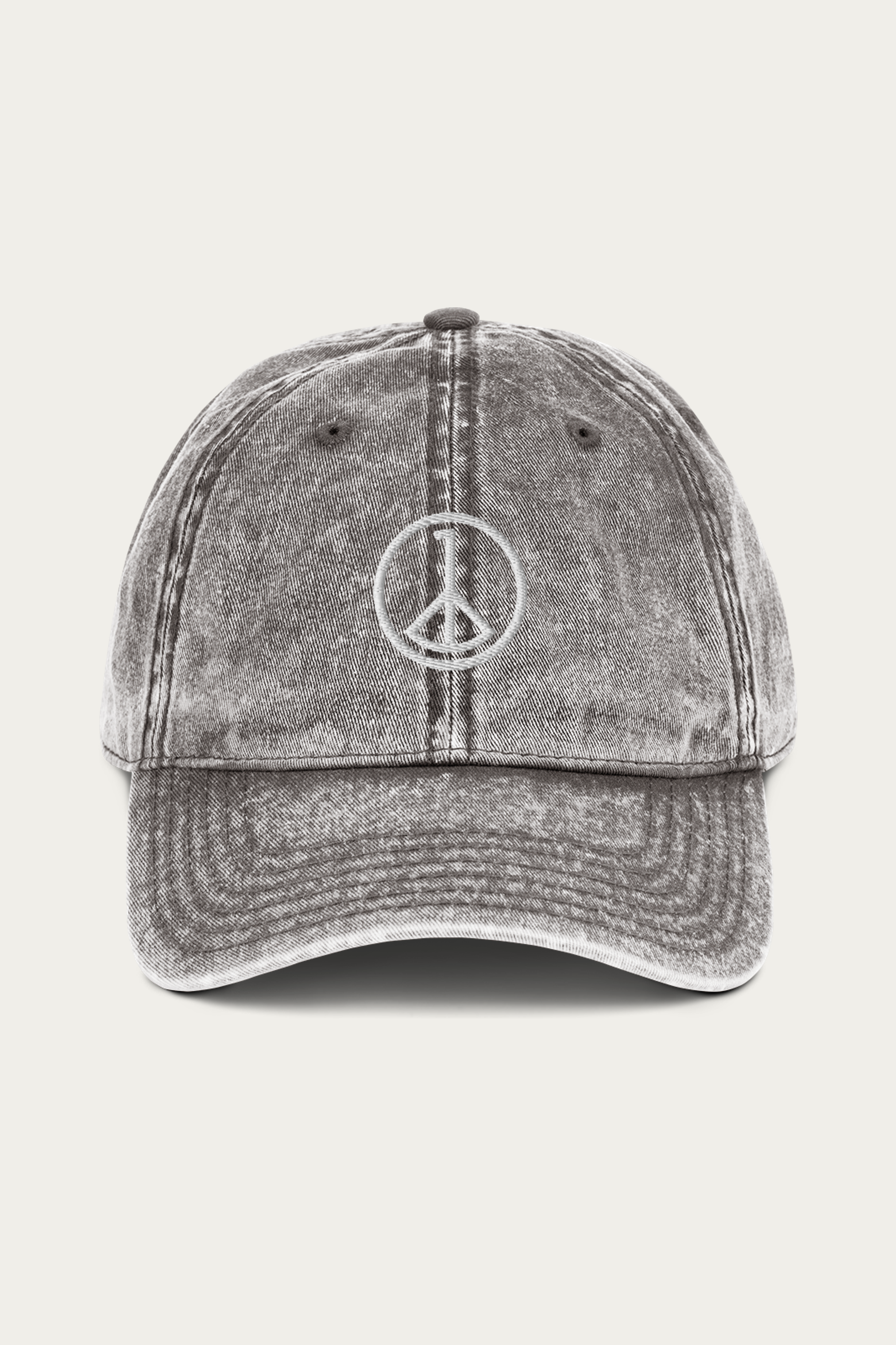 Vintage Cap, Charcoal by Andre Blunt, shown on a Cloud White ground