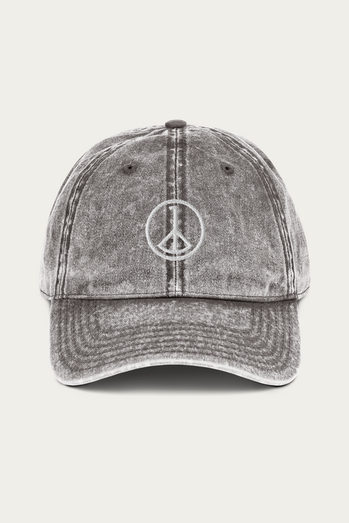 Vintage Cap, Charcoal by Andre Blunt, shown on a Cloud White ground