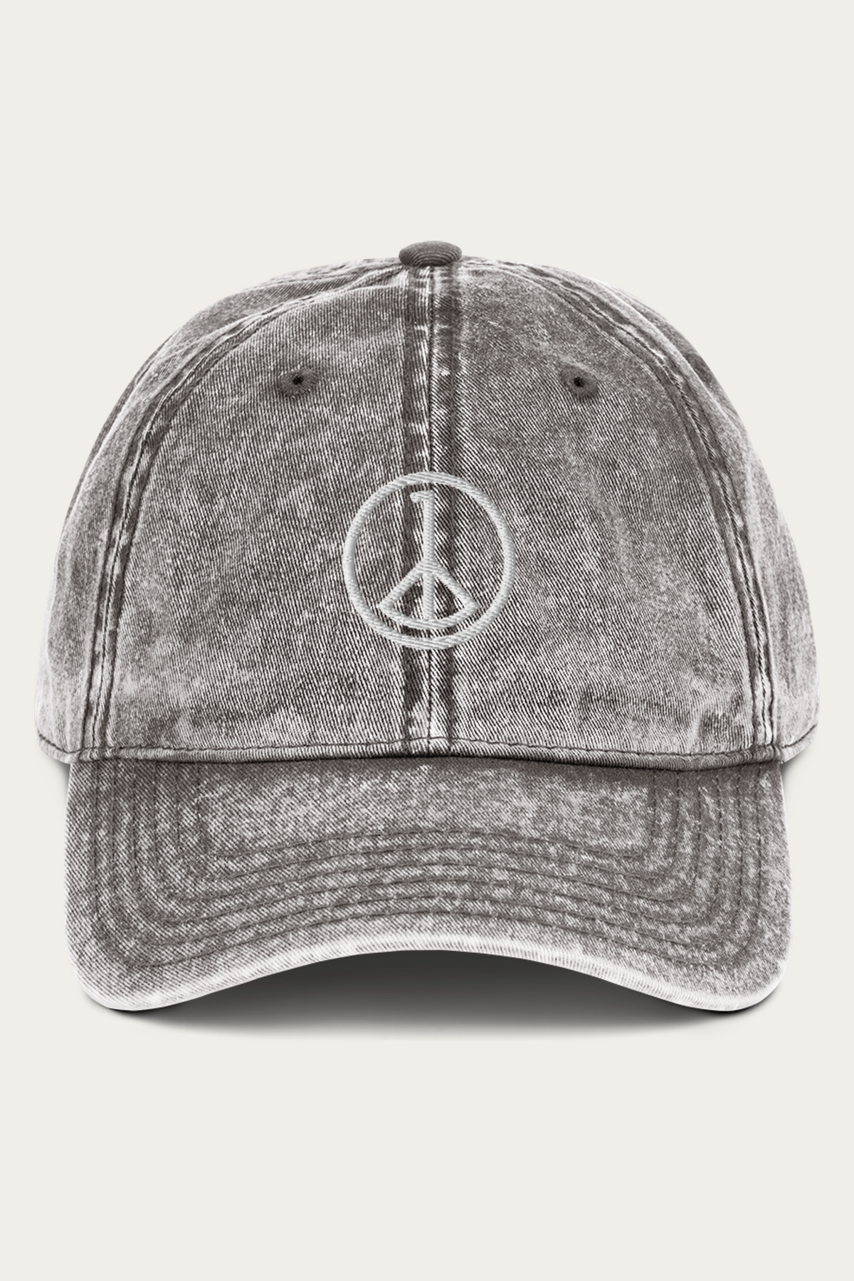 Vintage Cap, Charcoal by Andre Blunt, shown on a Cloud White ground