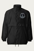 Windbreaker, Black by Andre Blunt, shown on a Cloud White ground