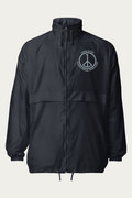 Windbreaker, Navy by Andre Blunt, shown on a Cloud White ground