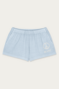 Women's Garment-Dyed Shorts, Light Washed Denim, front