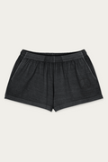 Women's Garment-Dyed Shorts, Washed Black, front