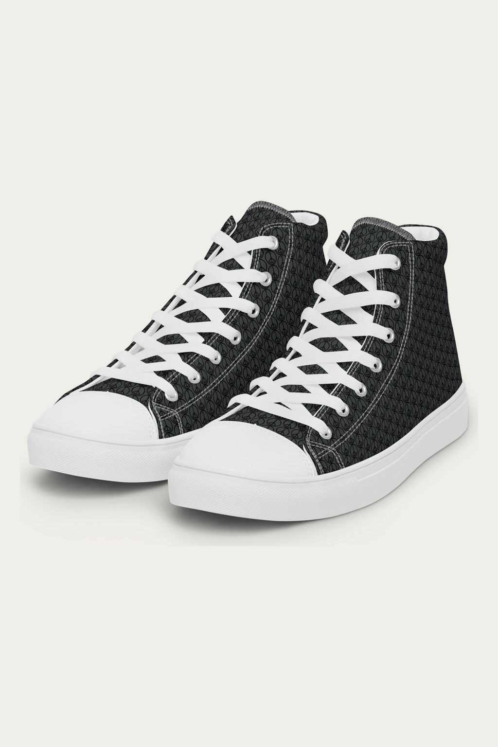 Women’s High Top Canvas Shoes, White, front