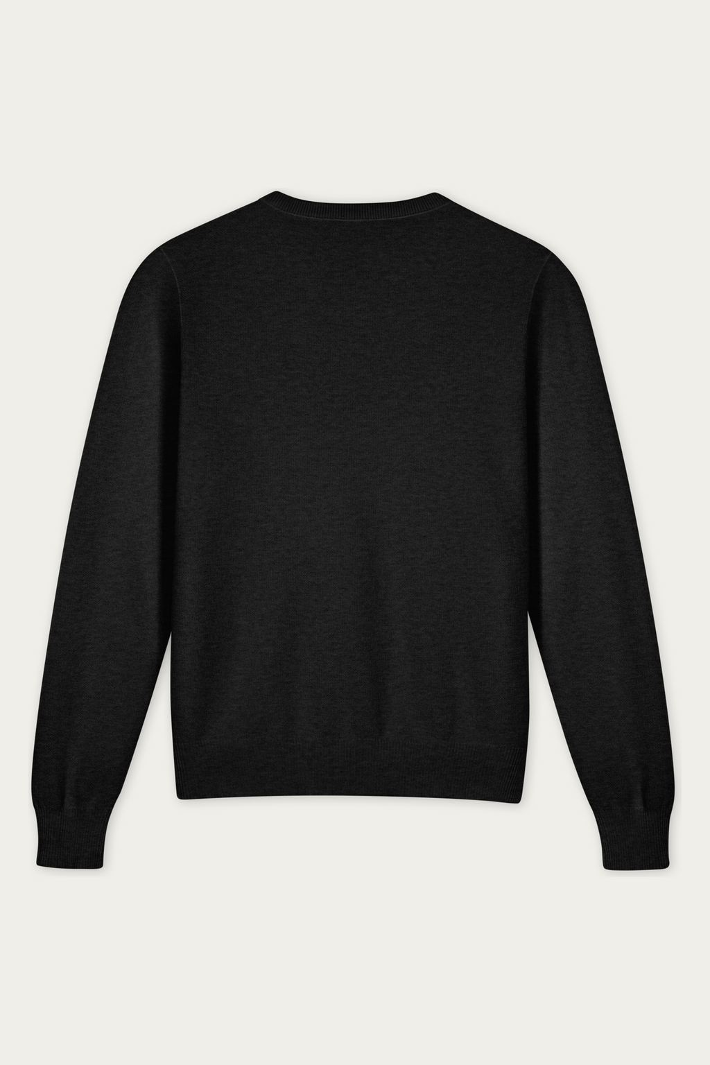 WOP Knitted V-Neck Sweater, Black, back