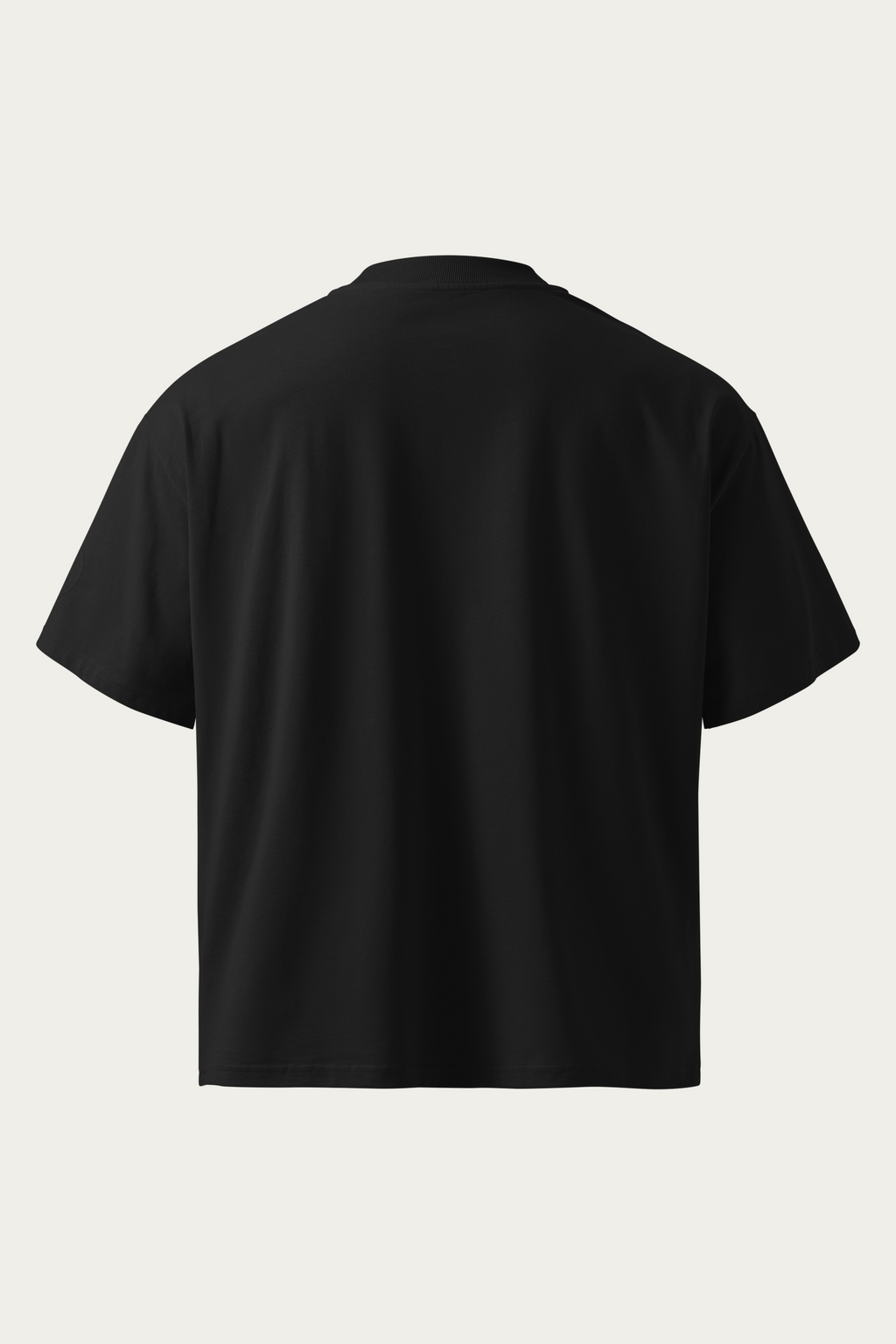 Wordmark High Neck Tee, Black, back