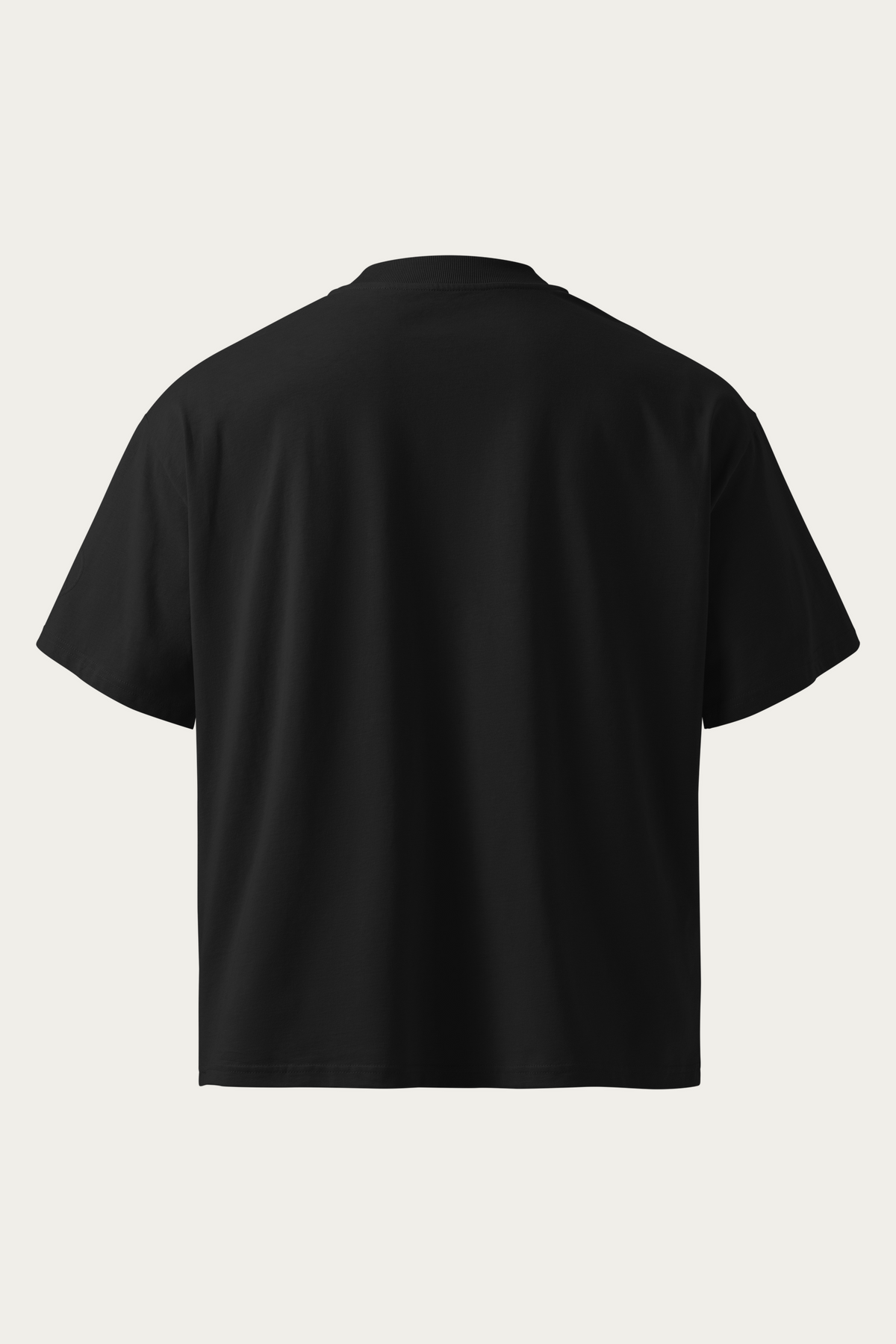 Wordmark High Neck Tee, Black, back