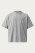 Wordmark High Neck Tee, Heather Grey, front