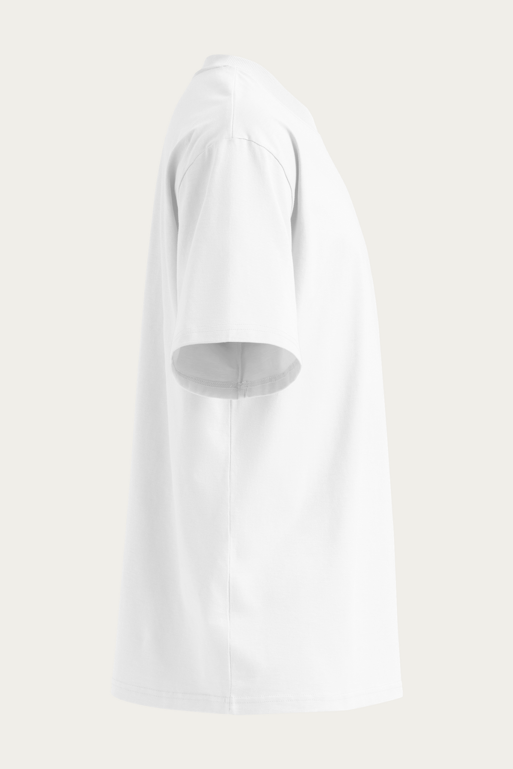 Wordmark High Neck Tee, White, right