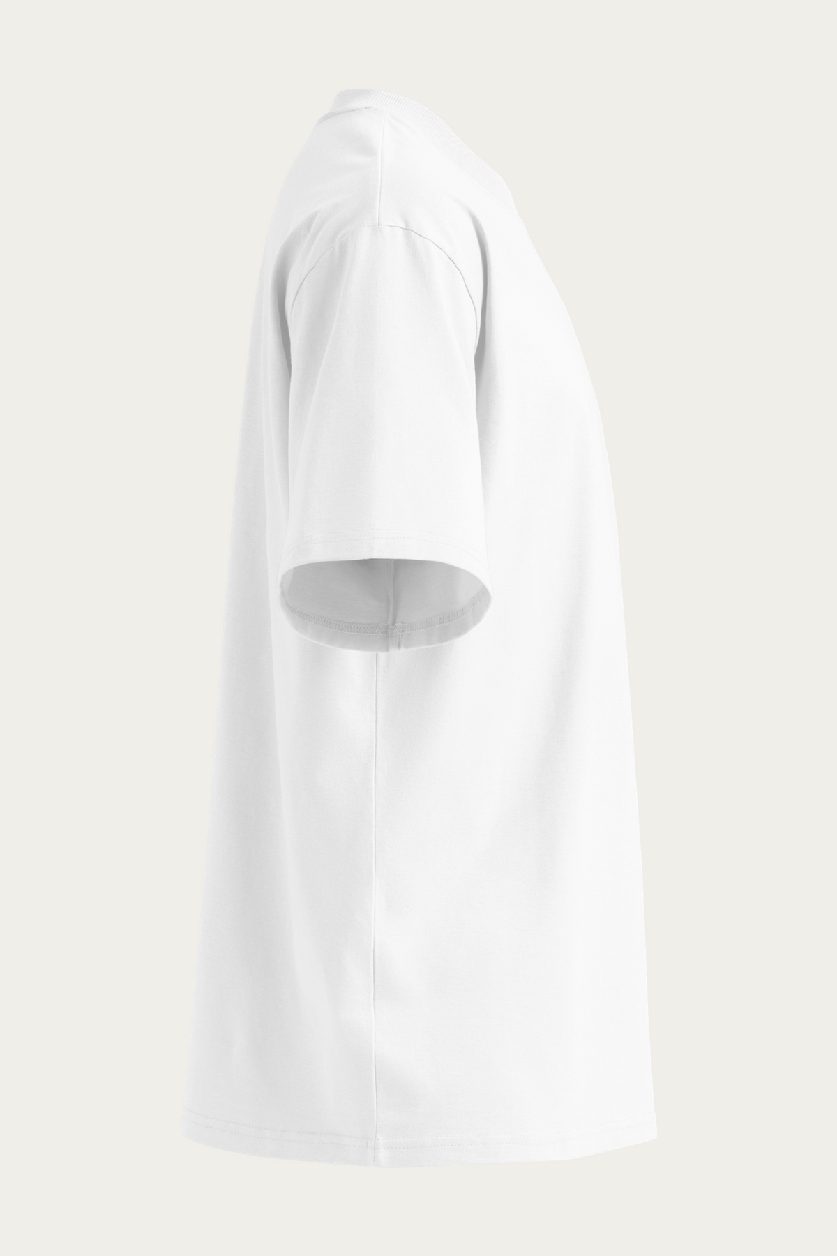 Wordmark High Neck Tee, White, right